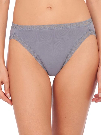 Natori Bliss Lace-trim Cotton French-cut Brief Underwear 152058 In River