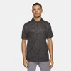 Nike Men's Dri-fit Tiger Woods Golf Polo Shirt In Dark Smoke Grey,black
