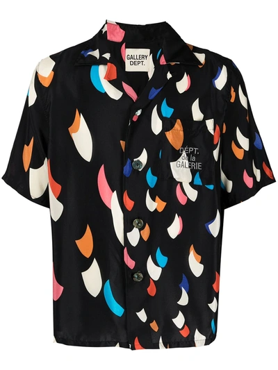Gallery Dept. Abstract-print Short-sleeve Shirt In Black
