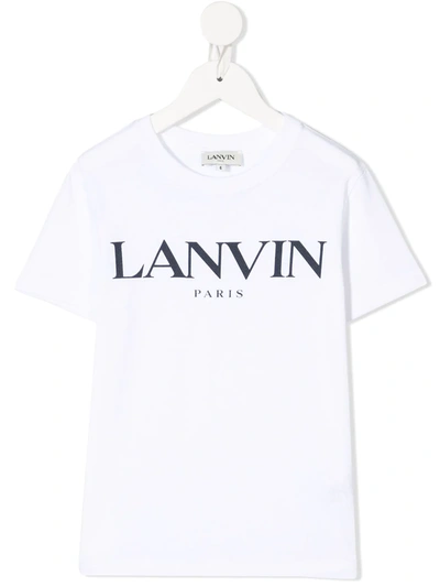 Lanvin Enfant Teen Logo-print Short-sleeved T-shirt In White