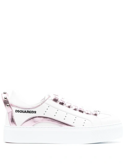 Dsquared2 551 Box Sole White Pink Sneaker | ModeSens