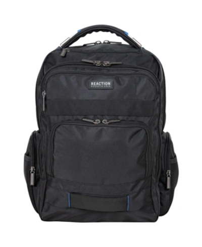 Kenneth Cole Reaction Triple Compartment 17.0" Computer Backpack With Rfid Blocking Screen In Black