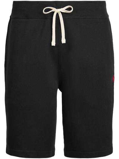 Polo Ralph Lauren Drawstring Cotton-blend Jersey Shorts In Black