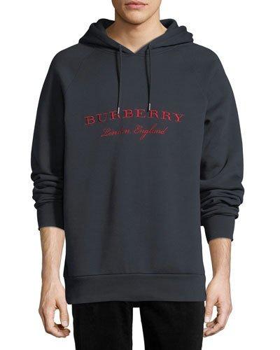 burberry embroidered hooded sweatshirt