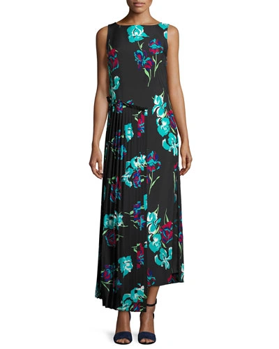 Diane Von Furstenberg Sleeveless Floral-printed Maxi Dress