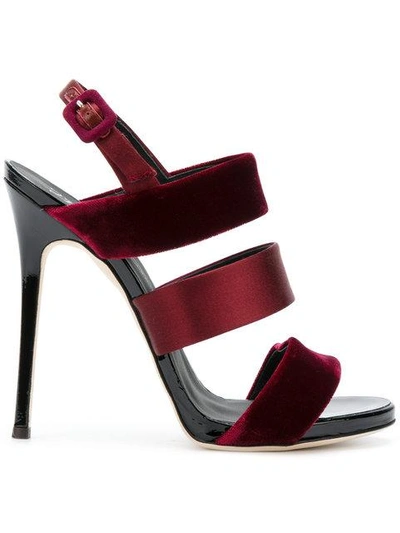 Giuseppe Zanotti Design Triple Strap Sandals - Pink & Purple