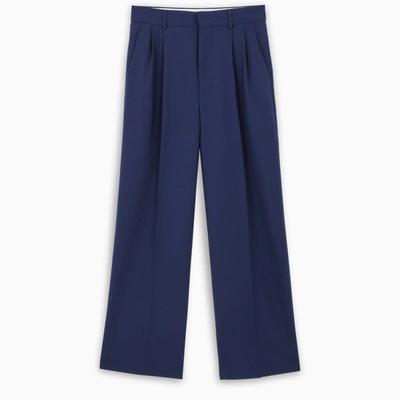 Marni Blue Pleated Baggy Trousers