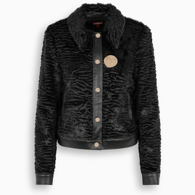 Staud Black Faux Shearling Jacket