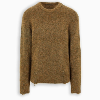 Andersson Bell Damaged Crewneck Jumper In Green