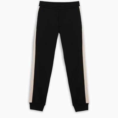 Alexander Mcqueen Black/ivory Side Strap Pants