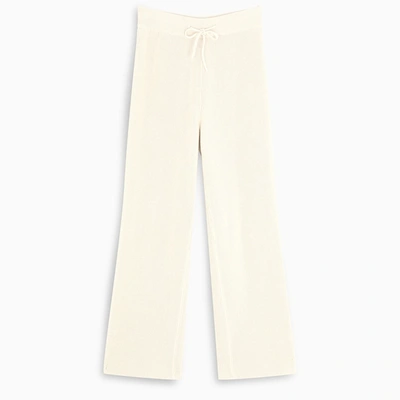 Le 17 Septembre Wide Knitted Trousers In White