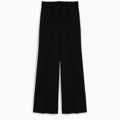 Givenchy High-waisted Trousers In Wool Drill In Black