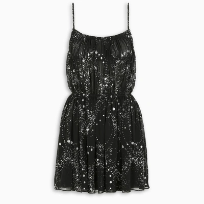 Saint Laurent Black Glitter Mini Dress