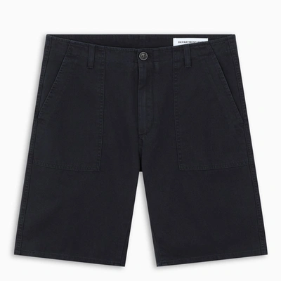 Department Five Blue Cotton Bermuda Shorts