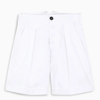Dsquared2 White Pleated Shorts