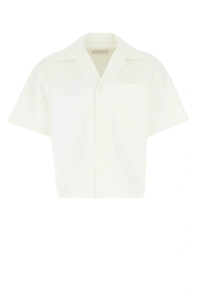 Prada White Shirt With Double Pocket