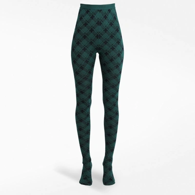 Miu Miu Green Chequered Tights