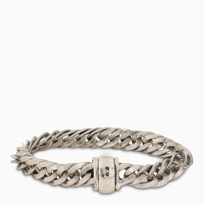 Emanuele Bicocchi Skull Chain Bracelet In Grey