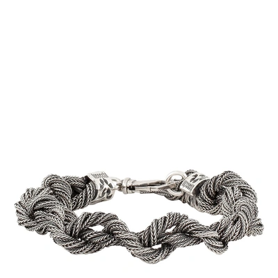 Emanuele Bicocchi Rope Chain Bracelet In Silver In Metal