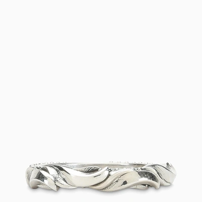 Emanuele Bicocchi Silver Waves Ring In Metal