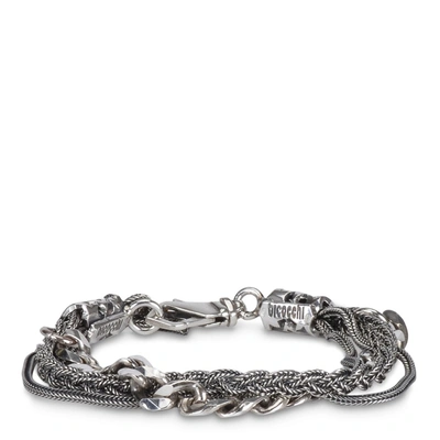 Emanuele Bicocchi Silver Multi Chain Bracelet In Metal