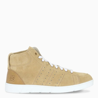 Loewe Brown High-top Trainers In Beige