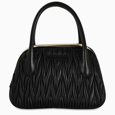 Miu Miu Black Nappa Leather Handbag