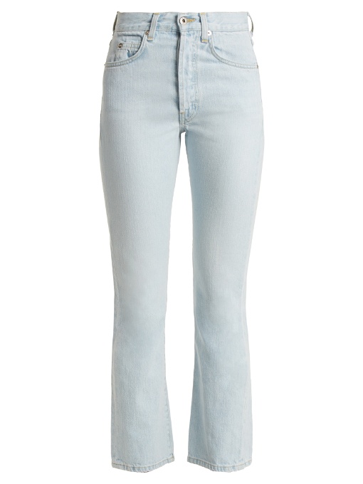 Eve Denim Jane High-rise Straight-leg Cropped Jeans In Light-blue ...