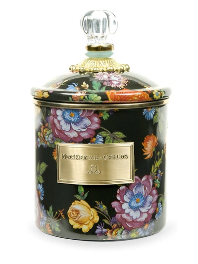 Mackenzie-childs Flower Market Small Steel Canister 19cm 1 Size In Black