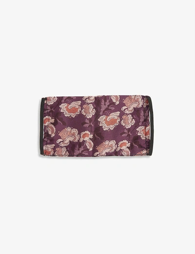 Emily Carter Floral-print Silk Face Covering In Purple Pink