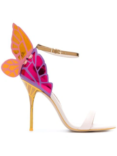 Sophia Webster Chiara Butterfly Wing Multicolor Sandal In Beige Oth