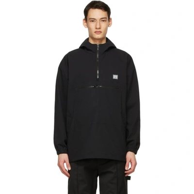 Acne Studios Hooded Anorak Jacket In Black