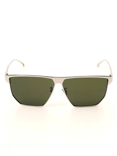 Bottega Veneta Eyewear Angular Aviator Sunglasses In Silver