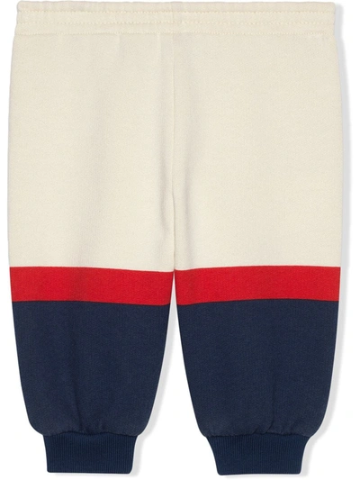 Gucci Kids' Colour-block Track Trousers In White