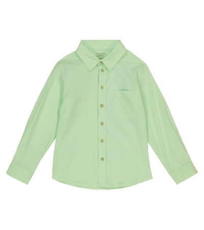 Morley Kids' Benjamin Cotton Poplin Shirt In Green