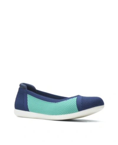 Clarks Women's Cloudsteppers Carly Wish Ballet Flats Women's Shoes In Blue