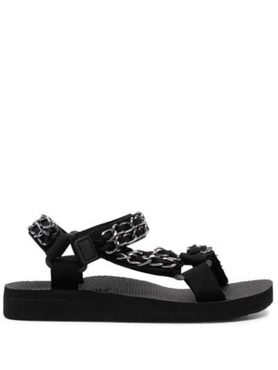 Arizona Love Trekky Chain-embellished Sandals In Black