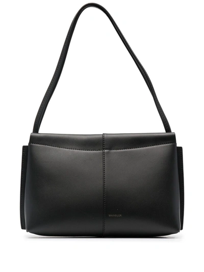 Wandler Carly Mini Leather Shoulder Bag In Black