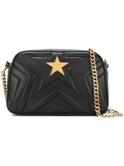 Stella Mccartney Small Stella Star Shoulder Bag In Black