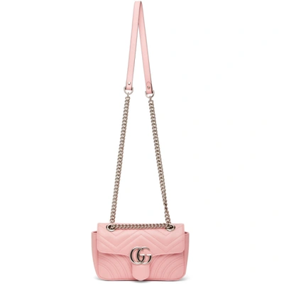 Gucci Pink Mini Gg Marmont 2.0 Shoulder Bag In 5815 Pink