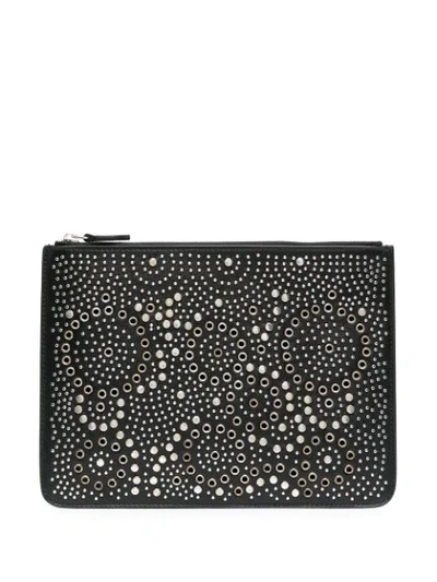 10 Corso Como Studded Leather Wallet In Black