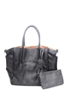 Old Trend Sprout Land Leather Tote Bag In Grey Ombre