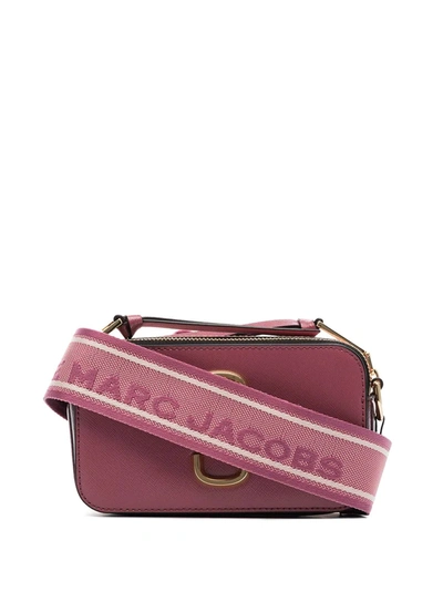 Marc Jacobs Pink The Snapshot Leather Cross Body Bag In Dusty Ruby Multi/gold