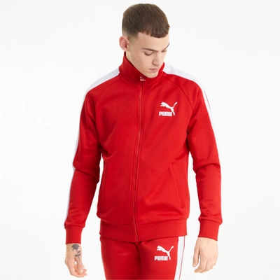 Puma Iconic T7 Men's Track Jacket In High Risk Red