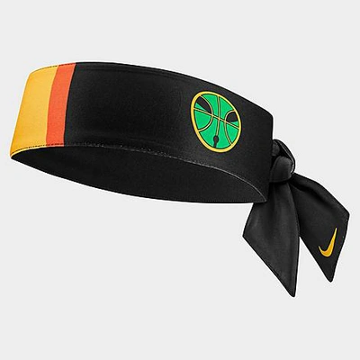 Nike Rayguns Head Tie Black/university Gold/stadium Green Size One Size In Black/yellow/orange