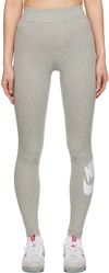 Nike Women's  Sportswear Essential High-waisted Leggings (plus Size) In Grey/white