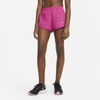 Nike Dri-fit Tempo Big Kids' Running Shorts In Fireberry,white,fireberry,white