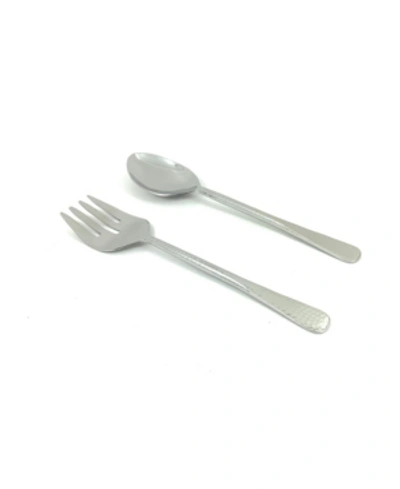 Vibhsa 2 Piece Serving Set In Silver-tone