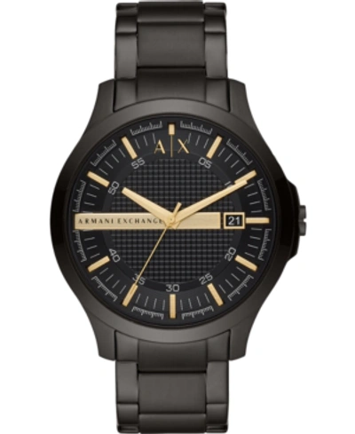 Ax Armani Exchange Men's Black Stainless Steel Bracelet Watch 46mm