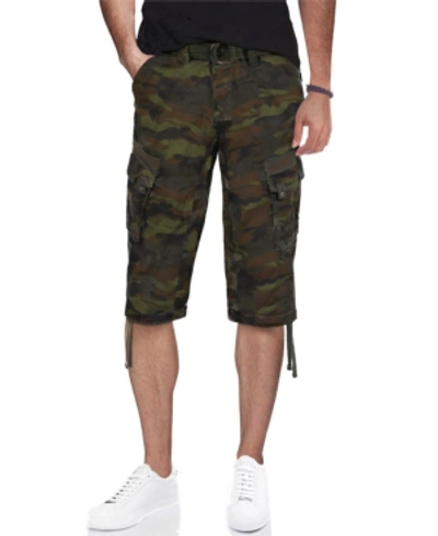 X-ray Belted Double Pocket Cargo Shorts In Olive Camo